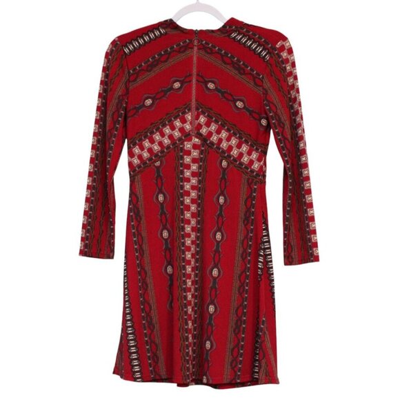 Free People Mini Dress XS Boho Gypsy Long Sleeve Knit Hippie Festival Stretch - Picture 10 of 14